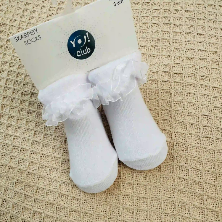 skarpetki do chrztu dla dziewczynki