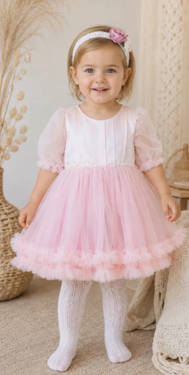 tiulowa sukienka na wesele dla dziewczynki 110